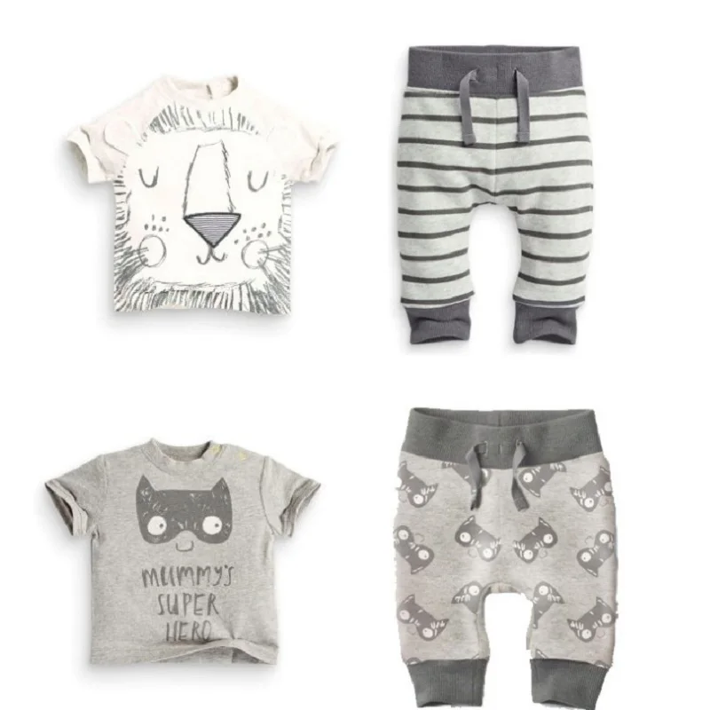 

Fashion Baby Clothes Sets Newborn T-Shirts Harem Pant Suit Boys Outfits Bebe Clothing Lion Short Sleeve Infant Jumpsuits Cotton