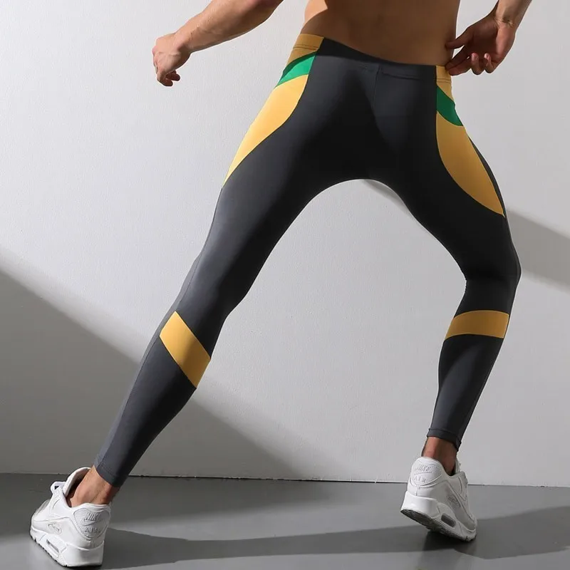 Men Compression Pants Mens Leggins Running Tights Leggings Sport Sexy Patchwork Athletics Workout Yoga Fitness Pant Sportswear