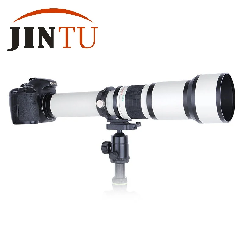 Jintu 650-1300mm f/8-16 lente de zoom telefoto profissional para canon t1i xt xti xs xsi 6d 60d 70d 5diii 90d 750d 650d 800d