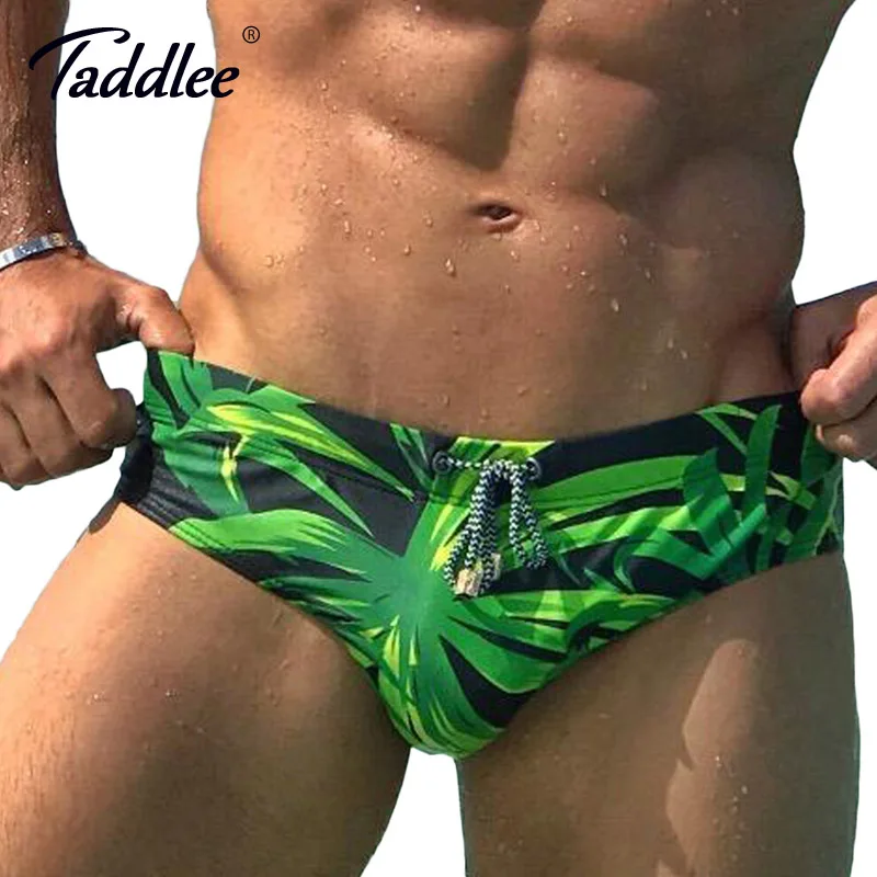 Taddlee Brand New Mens Swim Briefs Man Swimwear Gay Penis Pouch WJ Pad Inside Enhance Men Swimsuits Swimming Board Surf Shorts