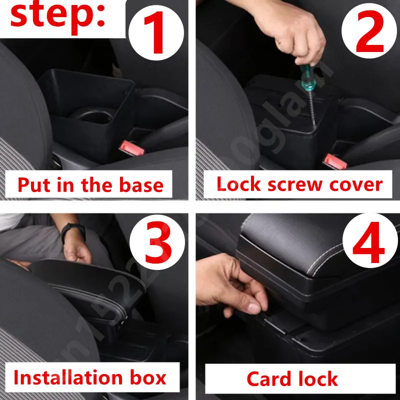 Opbergbox Voor Suzuki Voor Swift 2005-2023 Armsteun Doos Auto Armsteun Auto Accessoires Interieur Details Opbergdoos Retrofit Onderdelen Centrale armsteunbox(B1 Red line 7 USB