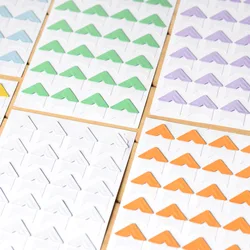 8 Colors 192 Pcs Jelly Color Paper Corner Stickers for Photo Album Props Photos Decor Corner Stickers Photo Album