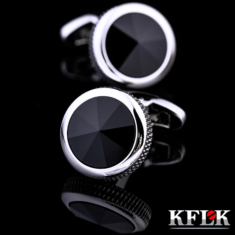 KFLK Jewelry French Shirt Fashion Cufflinks for Mens Brand Cuff links Buttons Black High Quality guests 2017 New Arrivals