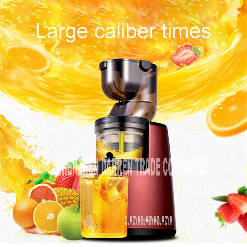 New Arrival Large Wide Mouth Feeding Chute Whole Apple Slow Juicer Fruit Vegetable Citrus Juice Extractor Squeezer 613 220V Hot