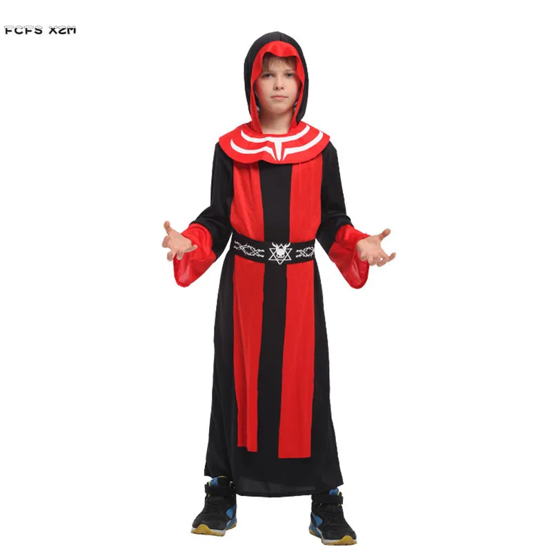 Boys Fiend Demon Cosplay Children Halloween Hell Devil Costume Kids Carnival Purim Easter Parade Masquerade Party Fetish Dress