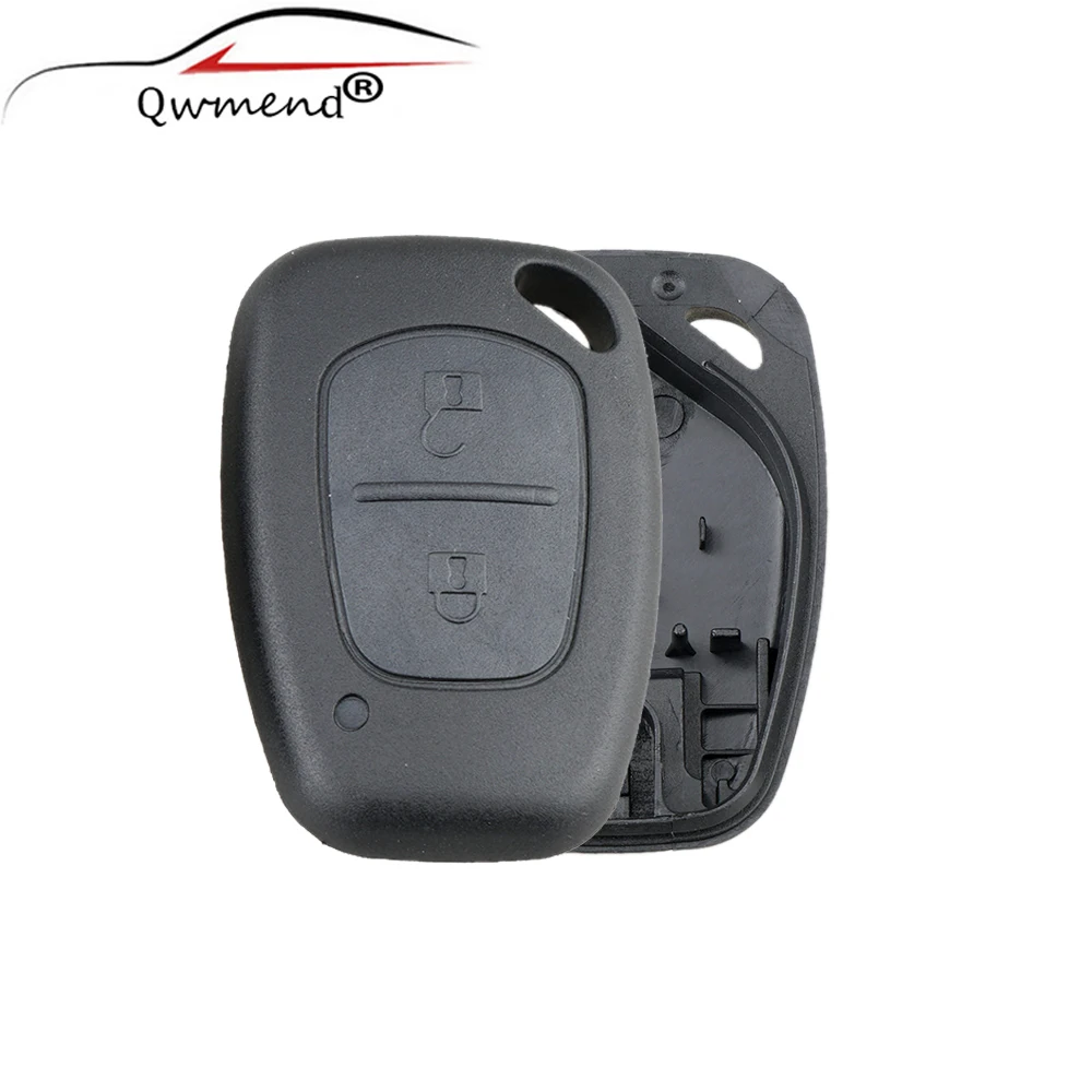 QWMEND-funda inteligente para llave de coche, carcasa para mando a distancia, 2 botones, para Renault Opel, Vauxhall, Nissan, Vivaro, Traffic,