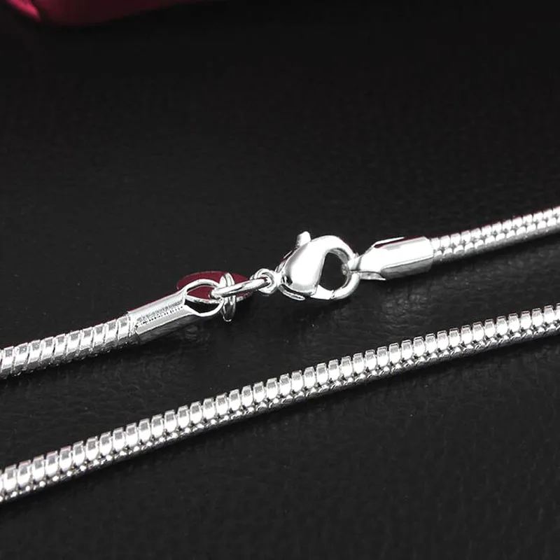 16-30INCH Fashion 925 Silver colorSnake Chain Necklaces Charm Thin Cable 1/3MM Wide Chain fit Pendant Jewelry X04