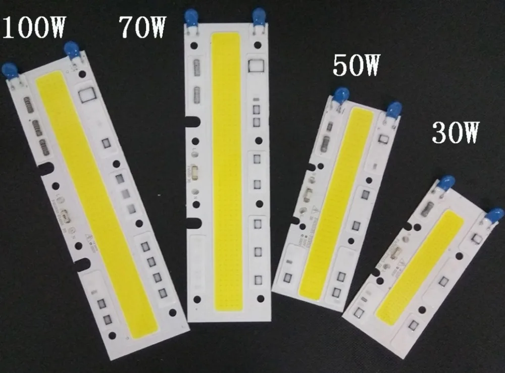 COB LED Lamp Chip 110V 220V High Power 30W 50W 70W 100W 150W Input Smart IC No Driver LED Bulb Flood Light Spotlight