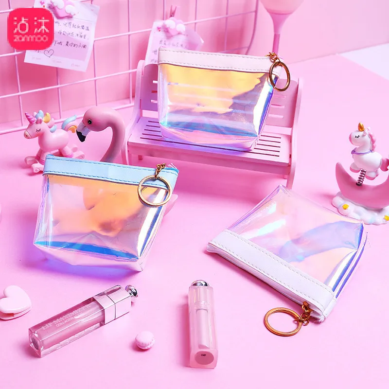 Fashion laser waterproof small Coin Purses woman wallet Card Holder Key Money Bags for Girls Ladies Purse Fashion Change Pouch