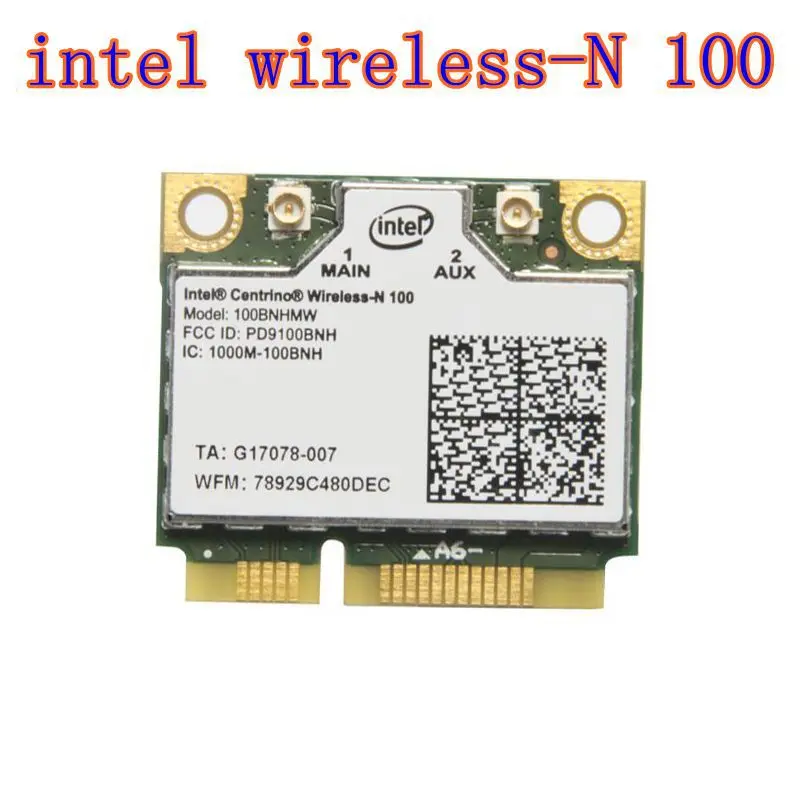 

For Intel Centrino Wireless-N 100 100BNHMW 802.11b/g/n 150Mbps PCIe Half Mini Wireless Card For asus acer dell WiFi CARD 150M