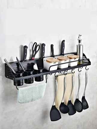 Kitchen racks wall-mounted punch-free kitchen utensils household items artifact seasoning racks seasoning storage