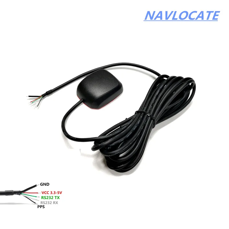 

NMEA0183 GPS GLONASS GALILEO receiver DIY Connector 5V RS232, 9600 baud rate,module with antenna Line length 1.5 meters