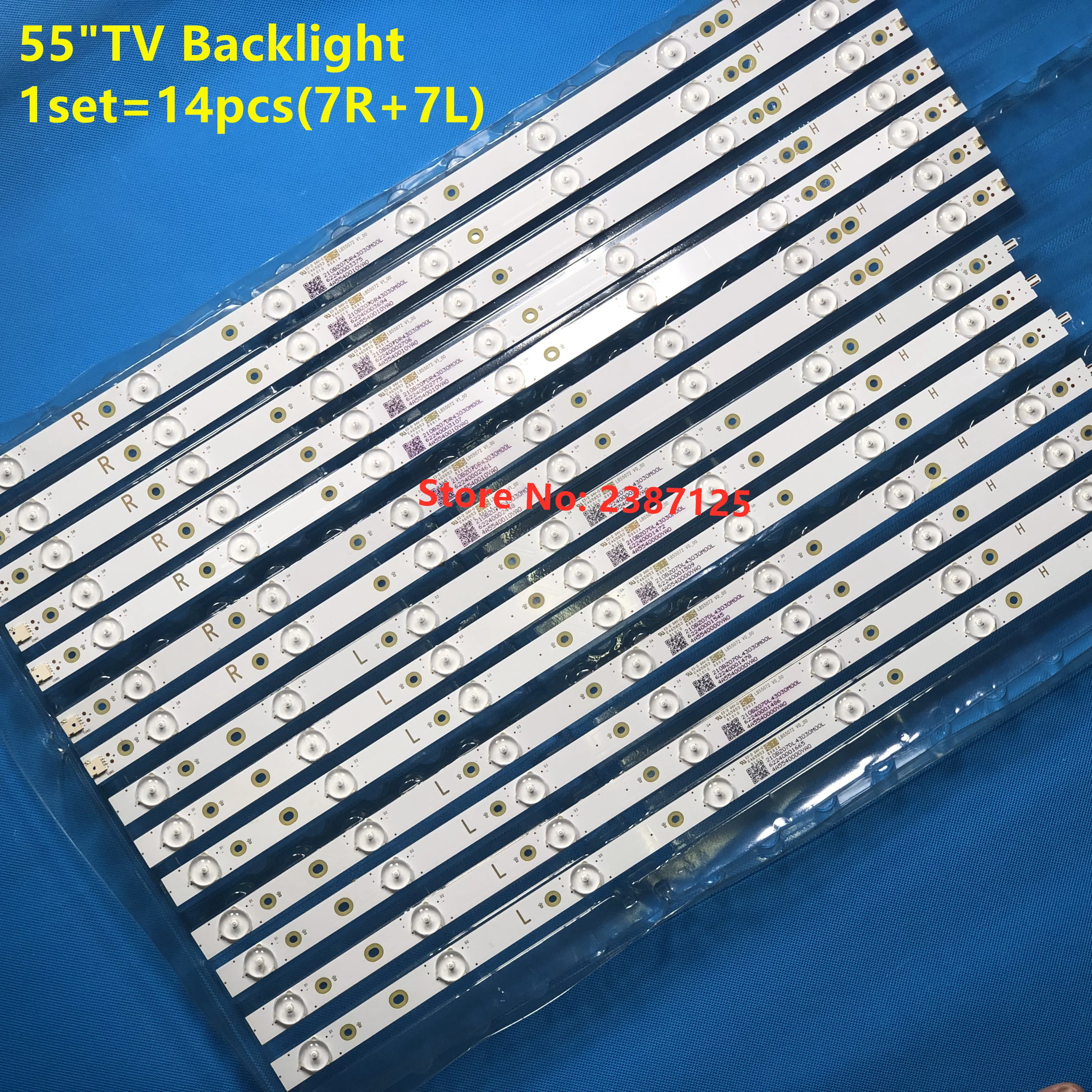 

14PCS For LED Strip LB55072 LBM550M0701-KY-4 55PFF5701/T3 55PUS6501/12 KDL-55W650D GJ-2K16-550-D714-V4-L TPT550J1 TPT550U2