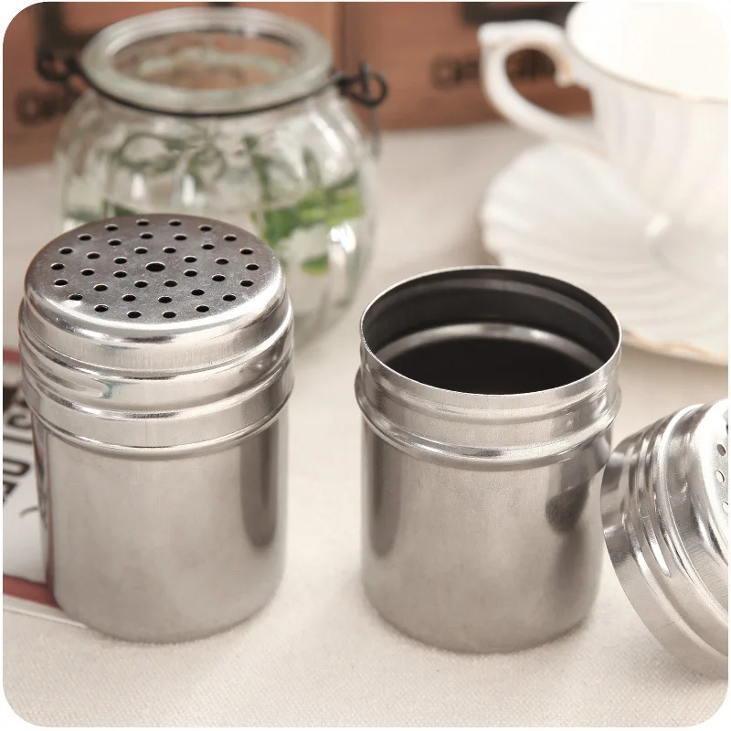 

2017 New High quality Spice Sugar Salt Pepper Herb Shaker Jar Toothpick Storage c Stainless Steel 50 pcs/lot