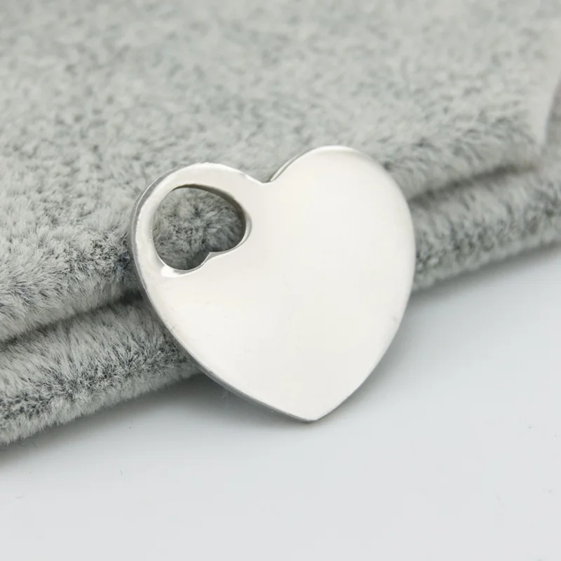 

Simsimi Heart in Heart 20*20mm Charm Pendant for Women Diy Jewelry both sides mirror polish stainless steel wholesale 50pcs