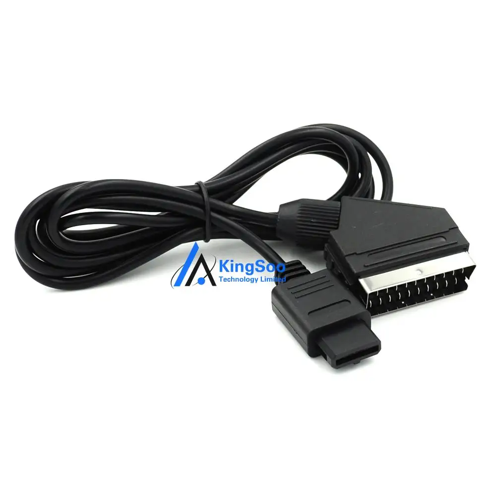 1.8M AV TV video game scart RGB cable for Nintendo 64 SNES Gamecube console PAL