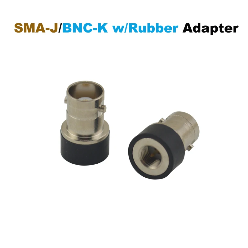 SMA-J (SMA Male)/BNC-K (BNC Female) jack with Black Rubber RF Adapter