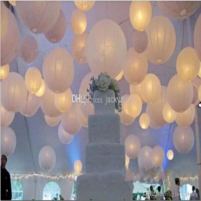 Diameter 6 Inch 15CM Holiday Hanging LED Paper Lantern Many Color For Wedding Birthday New Year Party Decoration