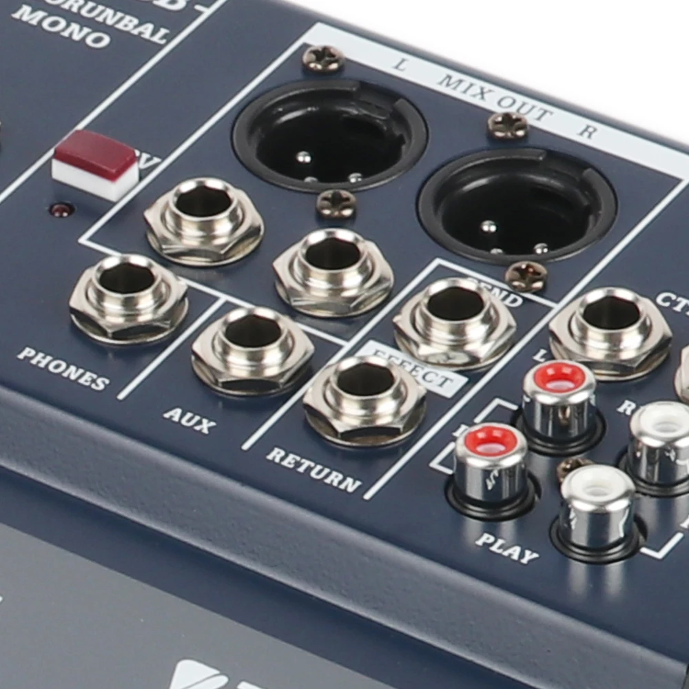 Xtuga-consola mezcladora de Audio CT60S-USB, 7 CANALES, micrófono, línea de Audio, USB, entrada XLR, 3 bandas, EQ, 48V, alimentación fantasma con adaptador de corriente