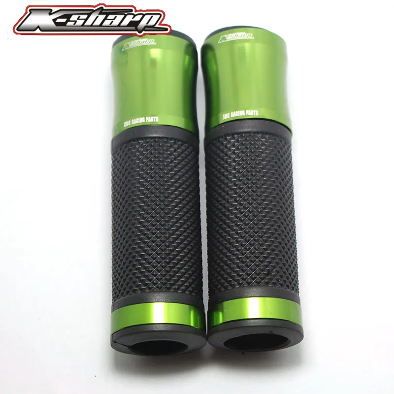 9 color CNC Motorcycle Aluminum Rubber Gel Hand Grips 7/8