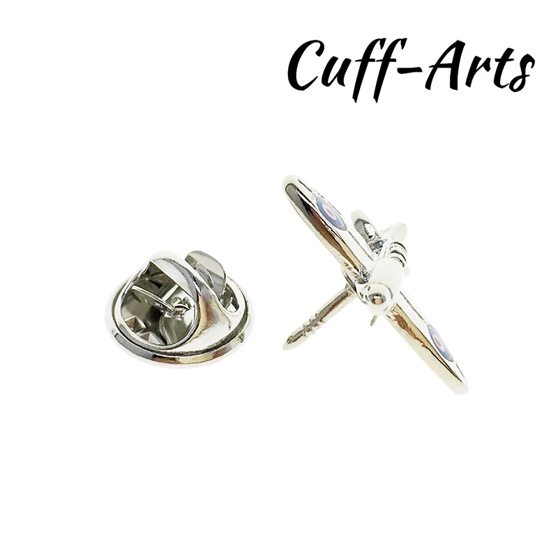 Cuffarts Pilot Brooch Fashion Mini Airplane Cartoon Spitfire Aeroplane Lapel Pin Handsome Metal Brass Brooches P10119