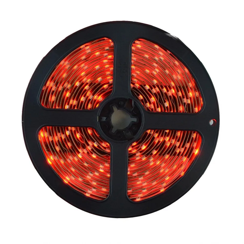 RED 5M 300 LED 3528 DC 12V LED Strip Non-Waterproof / Waterproof Flexible Changeable Light+DC Female +2A Power Adapter