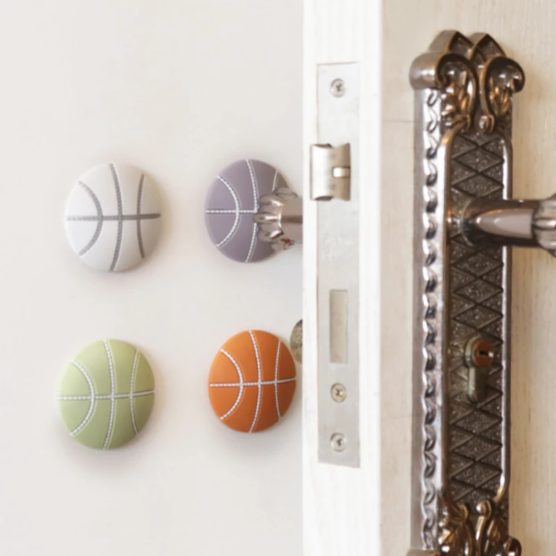 1PCS Door Stick Golf Volleyball Basketball Styling Rubber Fender Handle Door Lock Protective Pad Protection 3d Wall Stickers