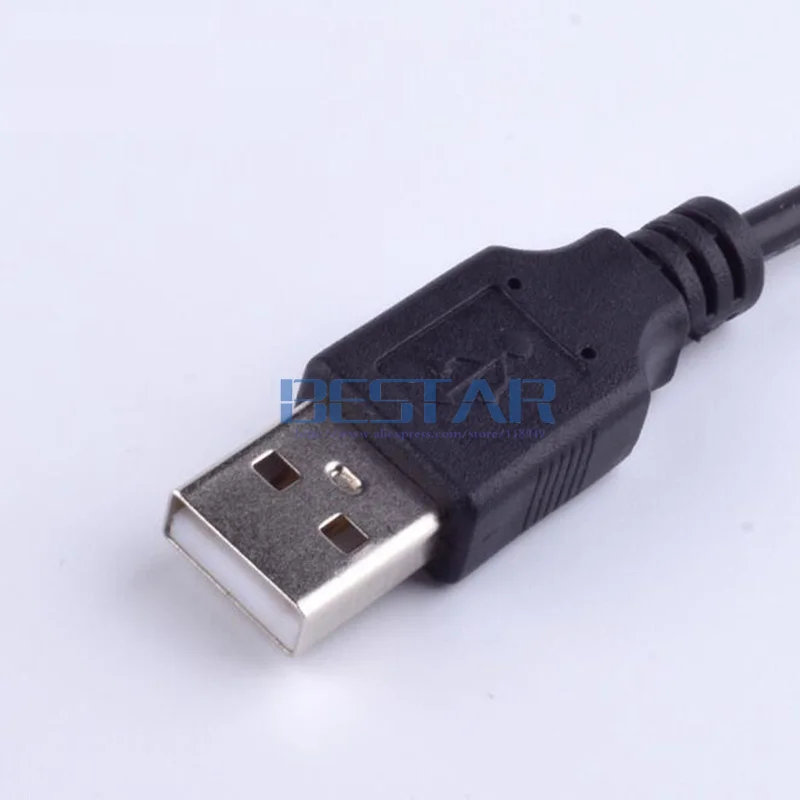 Convertidor USB negro a CC 5,5*2,5mm Cable adaptador de enchufe de alimentación 1M/3 pies para conector de carga tamaño 5,5mm X 2,5mm