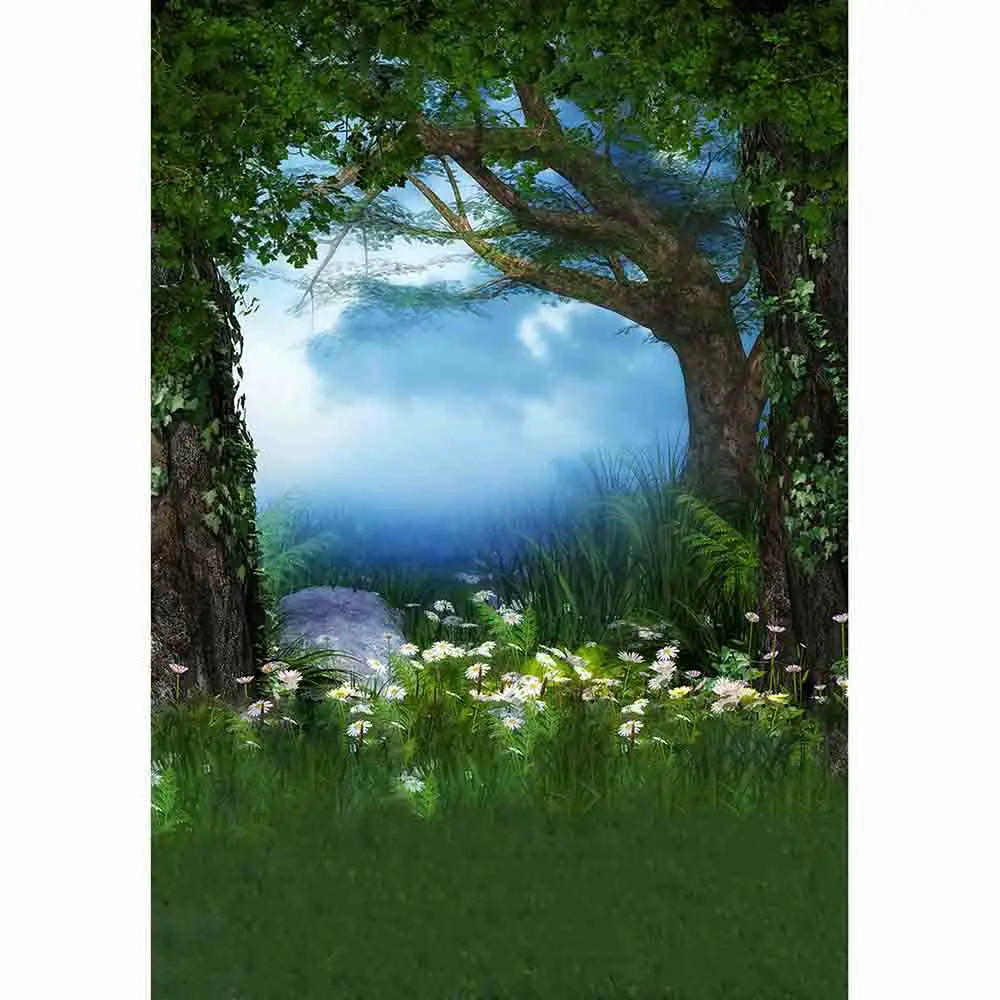 Allenjoy backdrop for photographic studio fantastic enchanting fairy forest opening flowers photo background newborn photocall