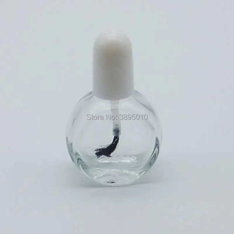 5ml 10ml 12ml Nail Polish Bottle with Brush Refillable Empty Cosmetic Containor Transparent Glass bottle F987