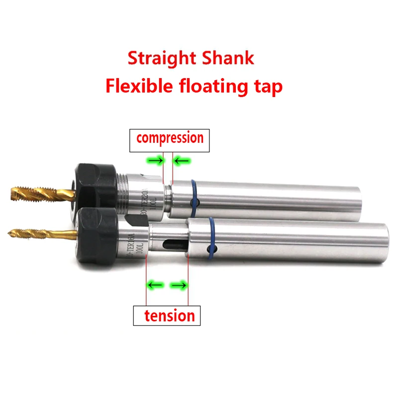 Straight shank Flexible floating tapping chuck C16 C20 C25 TER20 TER16 A TER16M TER20M TER25UM for CNC machine tapping