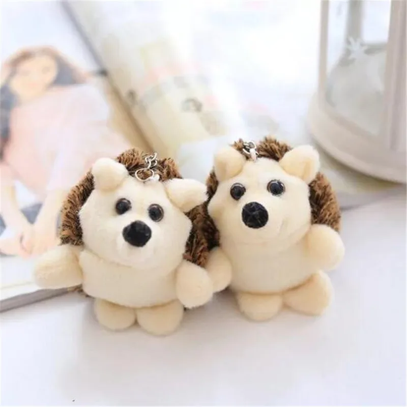 1PCS Cute Plush Hedgehog Toy Small Pendant Creative Mini Soft Stuffed Animal Toys Birthday Girls Playmate Gift 10CM HANDANWEIRAN