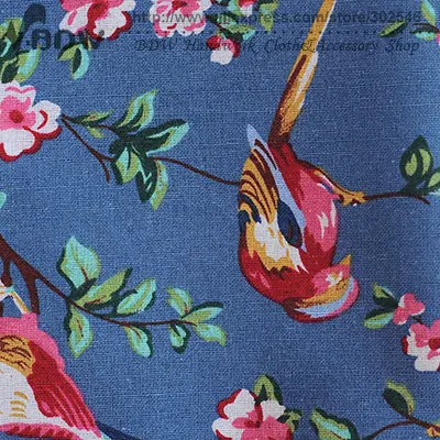 Free Shipping Bird &Flower  zakka small birds squid handmade kaozhen home table cloth curtain fluid cloth 148*50CM M94