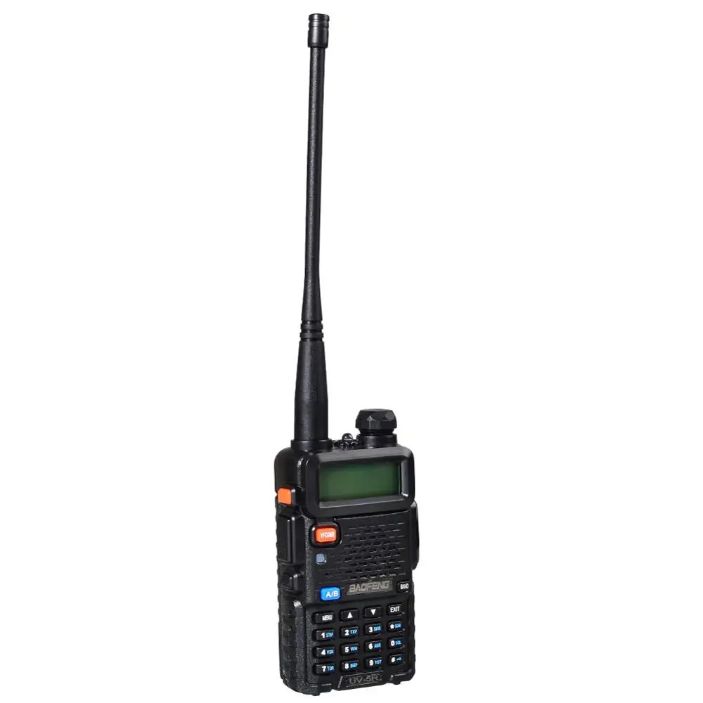 BAOFENG-walkie-talkie de UV-5R, transmisor FM de doble banda, DTMF, 128 canales de memoria, hasta 128 canales, 6 uds.