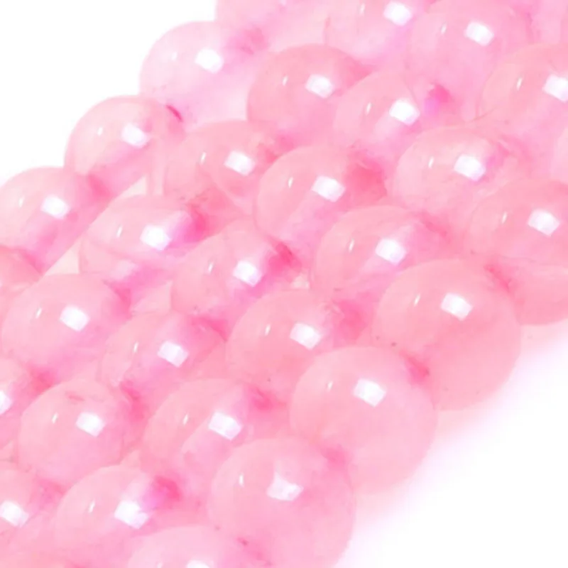 

6-8 мм AAA натуральный круглый розовый кварц бусины для изготовления ювелирных изделий Браслеты для женщин 15 ''рукоделие DIY бусы браслеты