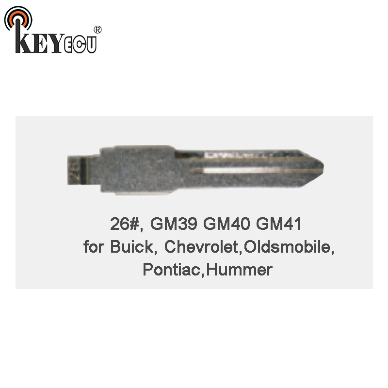 

KEYECU 25x KEYDIY Universal Remotes Flip Key Blade 26#, GM39 GM40 GM41 for Buick Chevrolet Oldsmobile Pontiac for Hummer