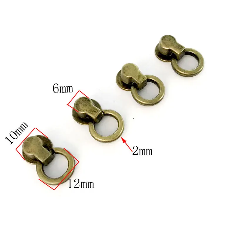 20Pcs Four-color copper pull ring rivet  with pull ring garment rivet studscrews for bag hat shoe leather chocker phone case diy