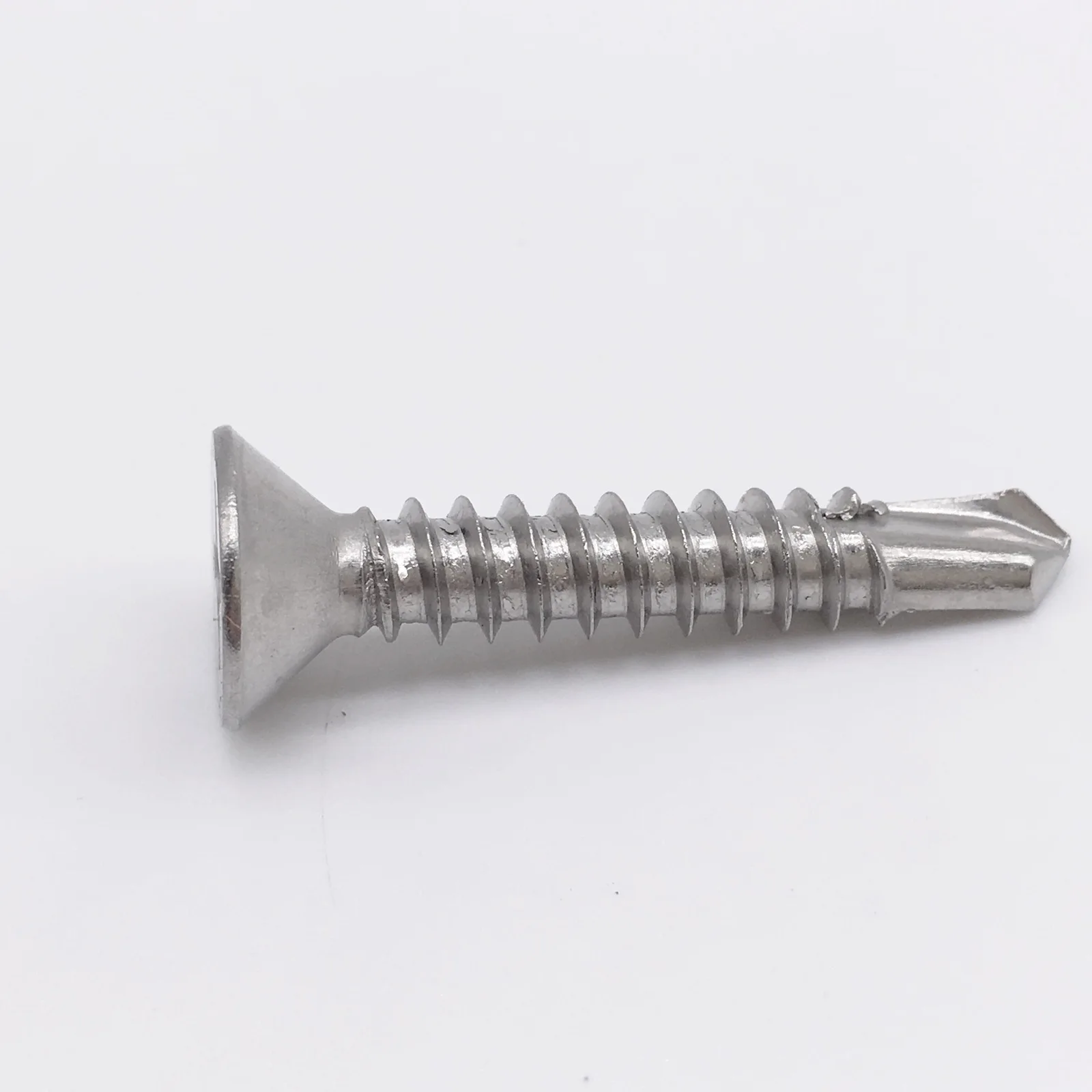 Wkooa M4.2 Tapping Screw Self Drilling Sheet Metal Screws Undercut Flat Head Phillips Drive Stainless Steel 410