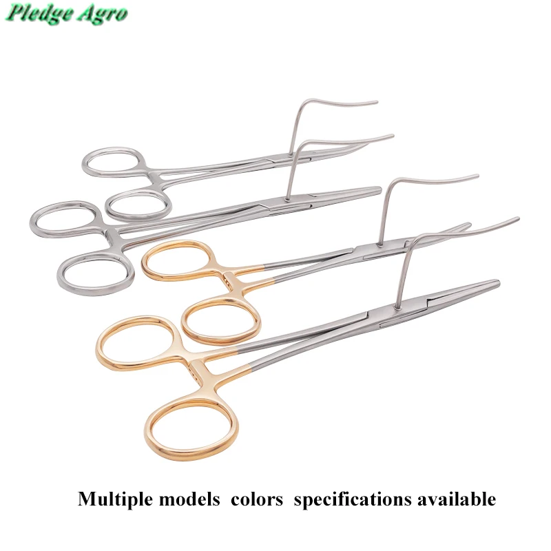 Sterilization Forceps Stainless Steel Animal Pet Sterilization Tool Cat Cog Clamp Ligation Fixed Ovary  Hook Ligation Pliers