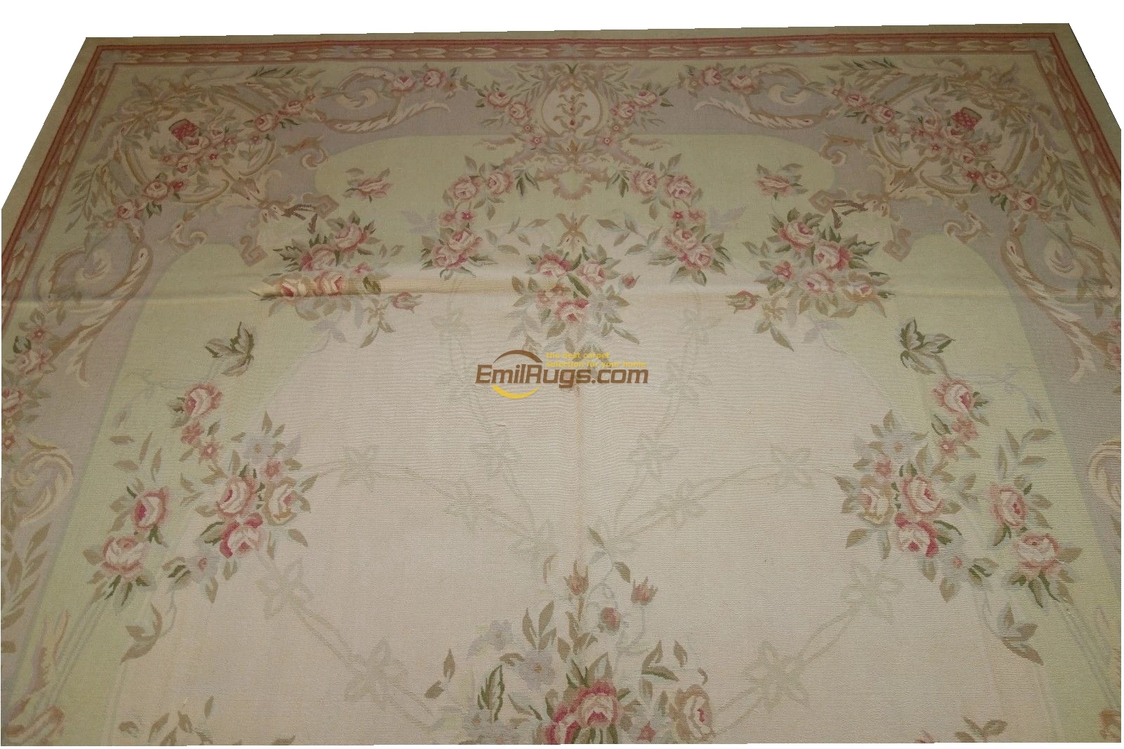 Aubusson French Style Carpet Hand Woven Pictorial French Aubusson Wool Handmade Home Decor