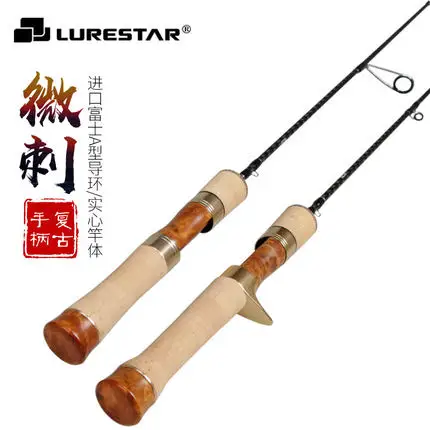 

2018 New japan fuji parts trout rod 1.47m wood handle spinning/casting fishing rod bass rod 4 section portable fishing rod