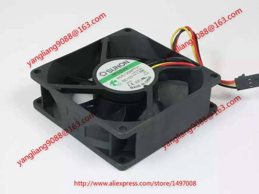 

SUNON KDE1208PTV1 13.MS.A.GN DC 12V 1.6W 80x80x25mm Server Cooling Fan