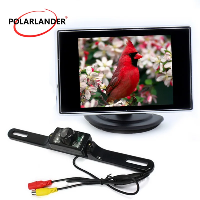 

DVD Screen Backup Reverse Monitor Car Auto TV Car rear view camera monitor long lisence platee 3.5 inch TFT LCD Car Monitor