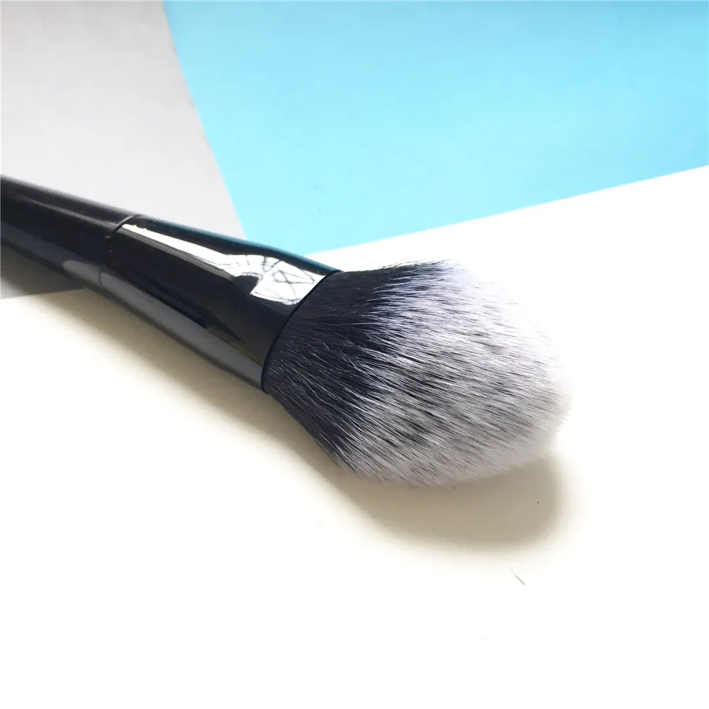 Lock-It Edge Precision Powder Brush #1 - Fluffy Tapered Powder Blush Bronzer Brushes - Beauty Makeup Blender Tool