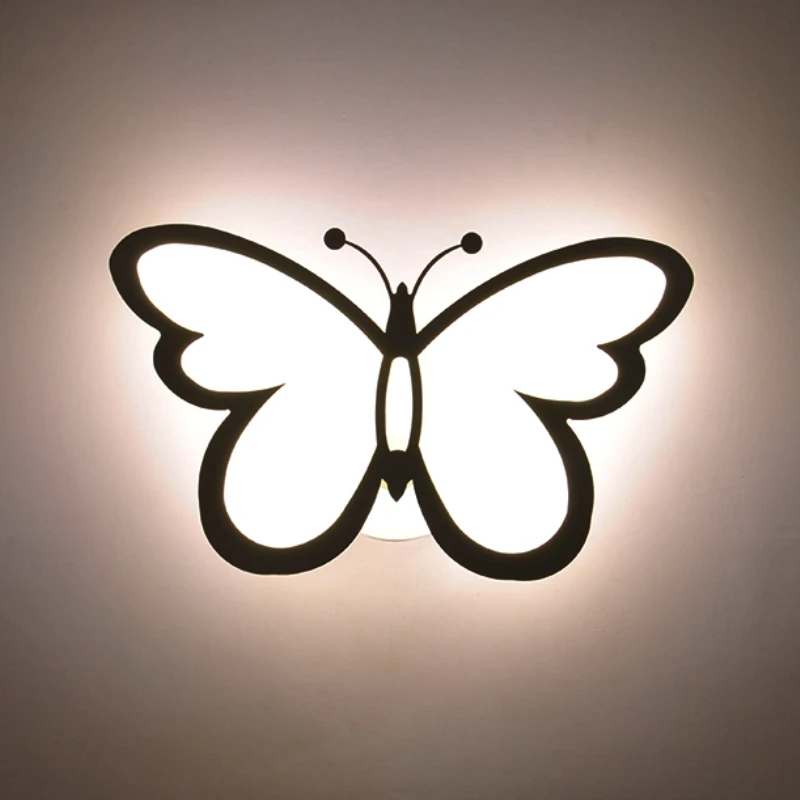 

Modern White Butterfly Wall Lamp Lampras Home Decoration Lights for Living Room Acrylic Led Wall Light Wall Sconce Lamp Fixtures