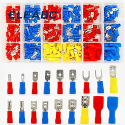 360pcs Assorted Full Insulated Fork U-type Set Terminals Connectors Assortment Kit Electrical Crimp Spade Ring