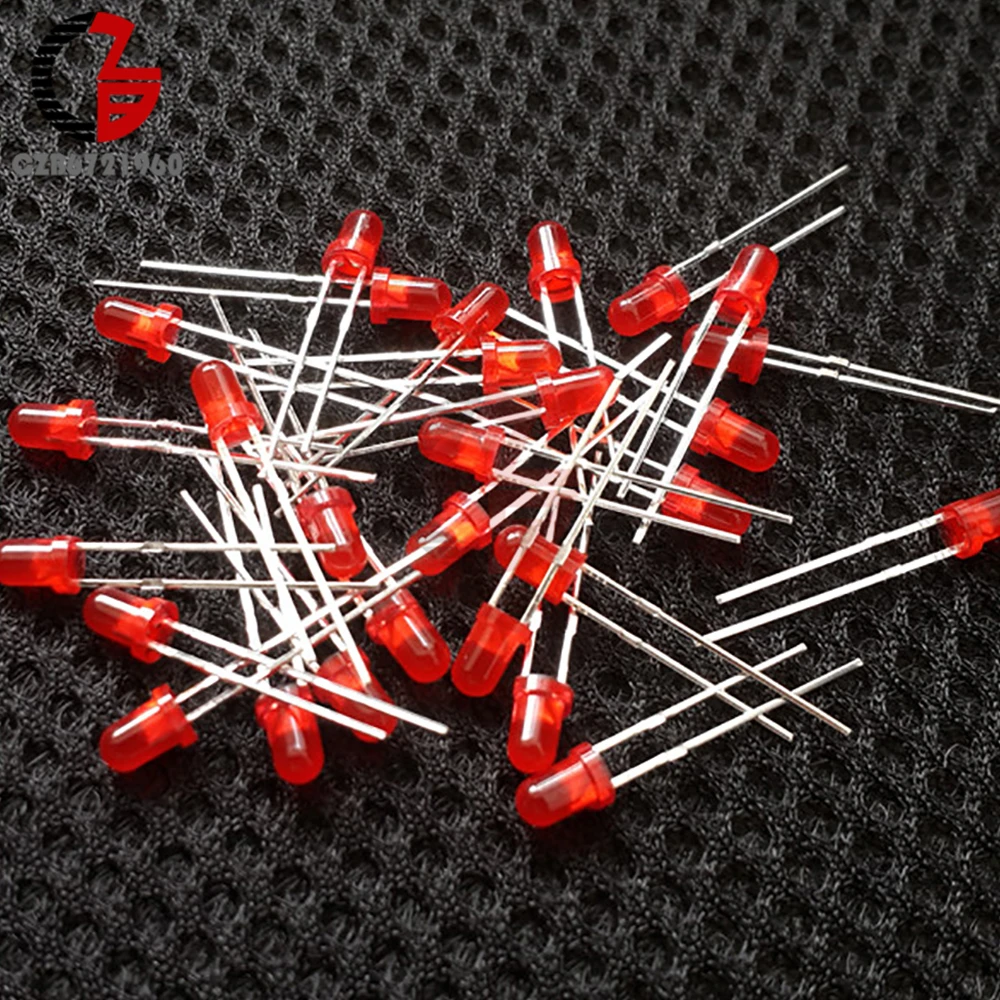 100Pcs LED 3MM RED COLOR RED LIGHT Super Bright