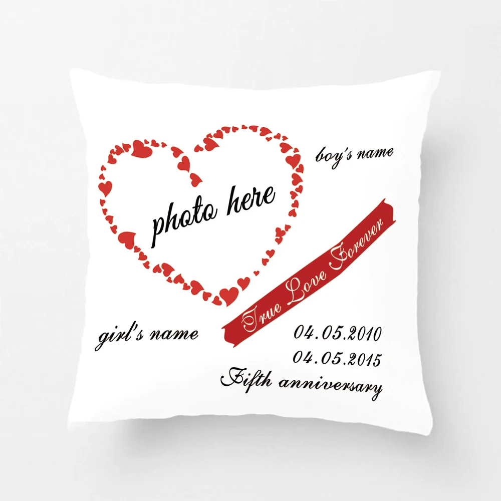 

Custom Text Throw Pillow Case Love Forever Decorative Cushion Covers Pillowcase Customized Lover Gift By Lvsure