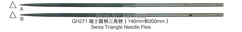 2pcs/lot Gh270 B Type 200mm Swisses Knife Needle File, Goldsmith Tool, Jewelry Tool Engraving Fixing Files