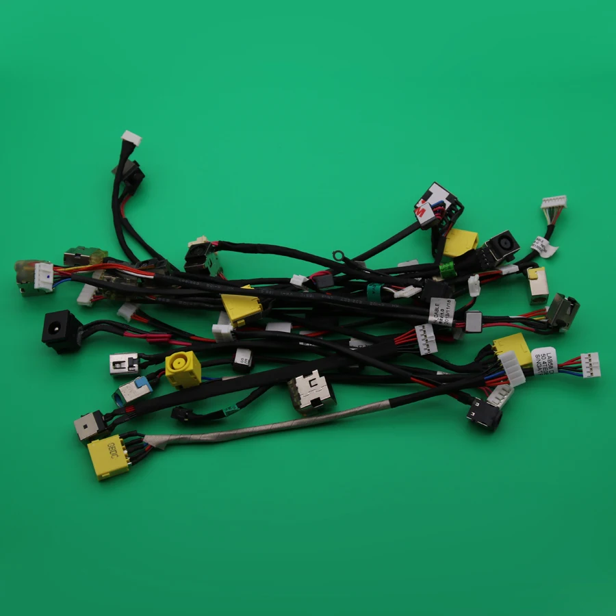 25models 25pcs DC Power Jack Connector for HP Sony Pavilion DC Jack with cable Laptop DC JACK Harness Cable Laptop with cable